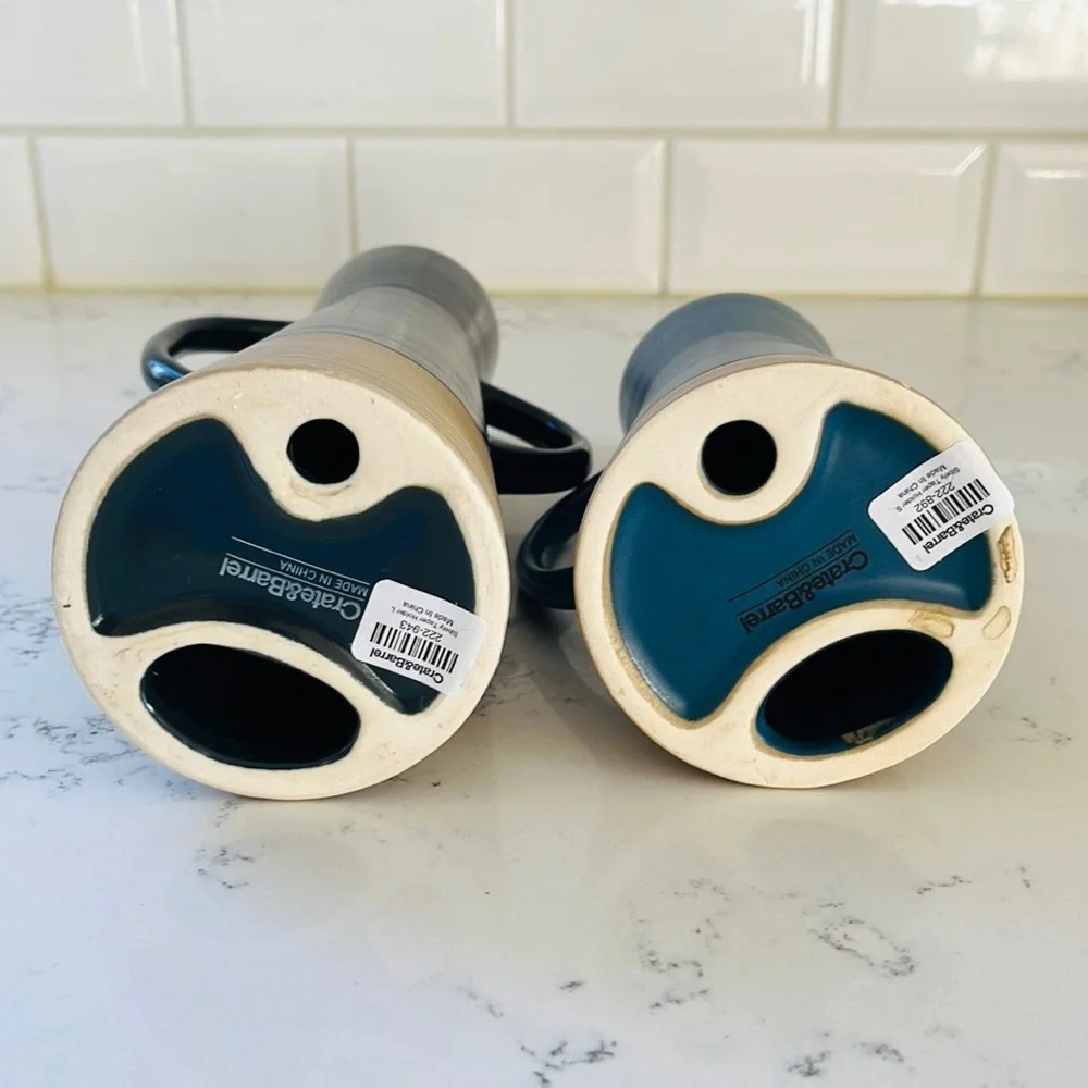 Crate&Barrel Sibely Ceramic Taper Candle Holders